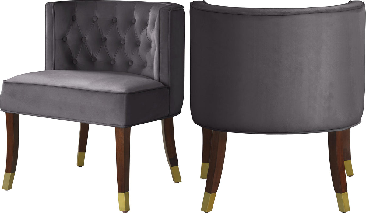 Perry Grey Velvet Dining Chair - Furniture Stars (Chicago, IL)