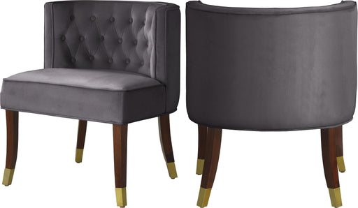 Perry Grey Velvet Dining Chair - Furniture Stars (Chicago, IL)