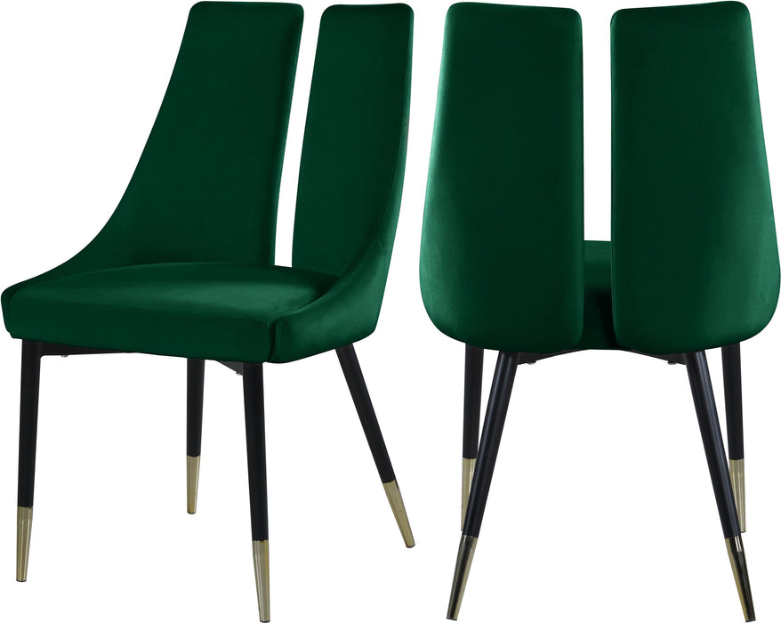 Sleek Green Velvet Dining Chair - Furniture Stars (Chicago, IL)