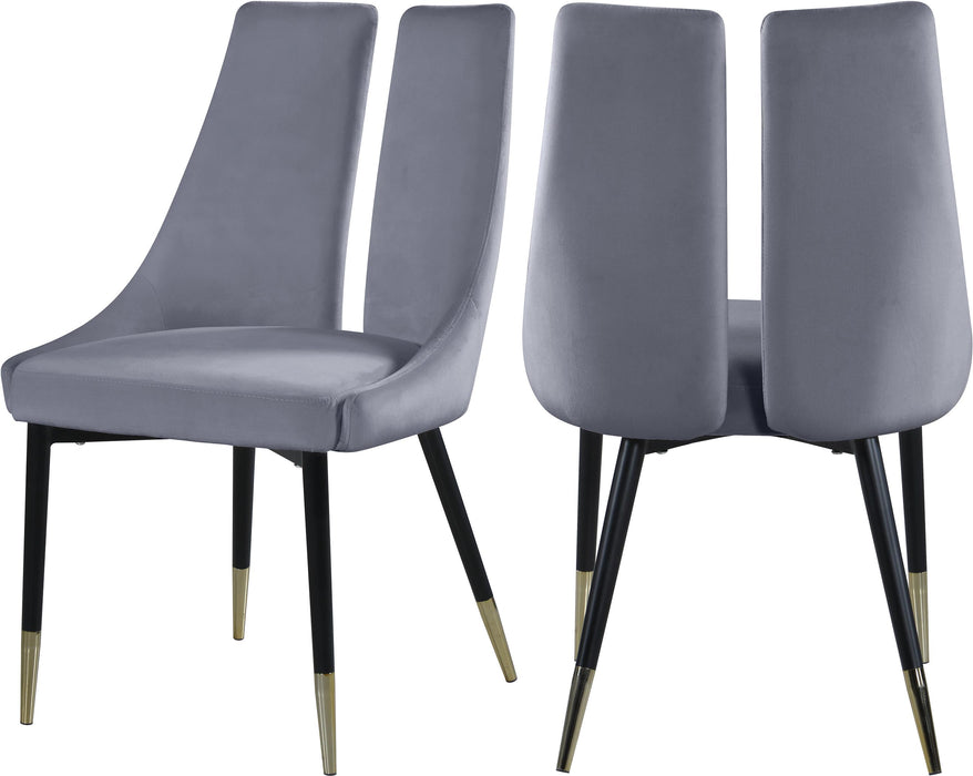Sleek Grey Velvet Dining Chair - Furniture Stars (Chicago, IL)