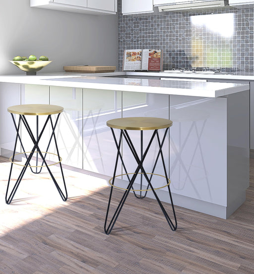 Mercury Black / Gold Counter Stool - Furniture Stars (Chicago, IL)