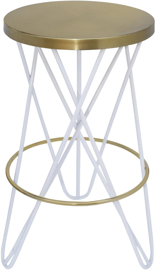 Mercury White / Gold Counter Stool - Furniture Stars (Chicago, IL)