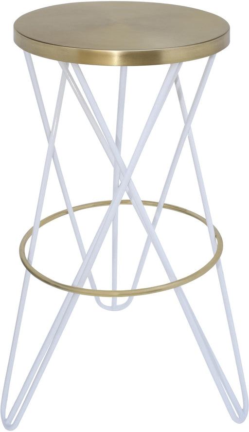 Mercury White / Gold Bar Stool - Furniture Stars (Chicago, IL)