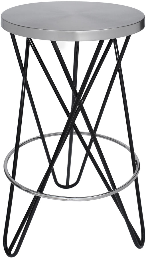 Mercury Black / Silver Counter Stool - Furniture Stars (Chicago, IL)