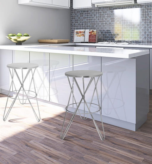 Mercury Silver Counter Stool - Furniture Stars (Chicago, IL)