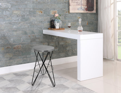 Mercury Black / Silver Bar Stool - Furniture Stars (Chicago, IL)