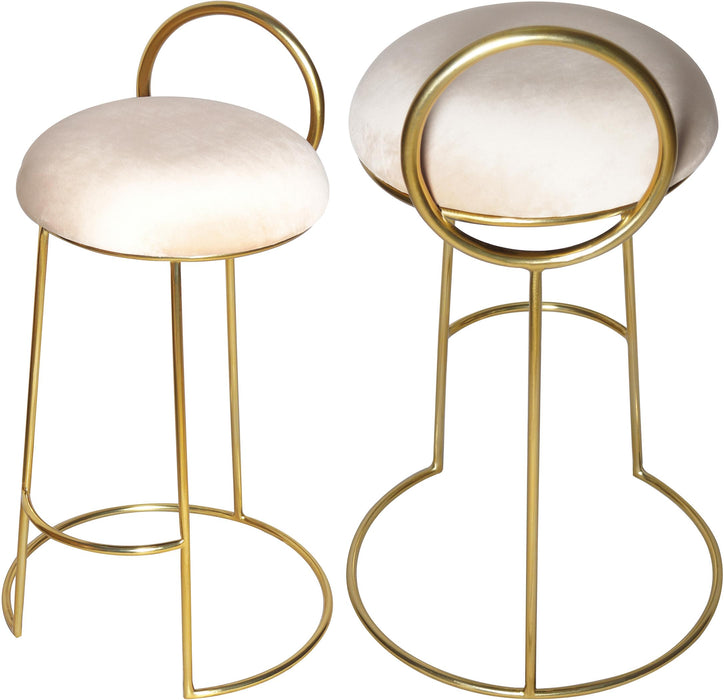 Ring Cream Velvet Counter Stool - Furniture Stars (Chicago, IL)