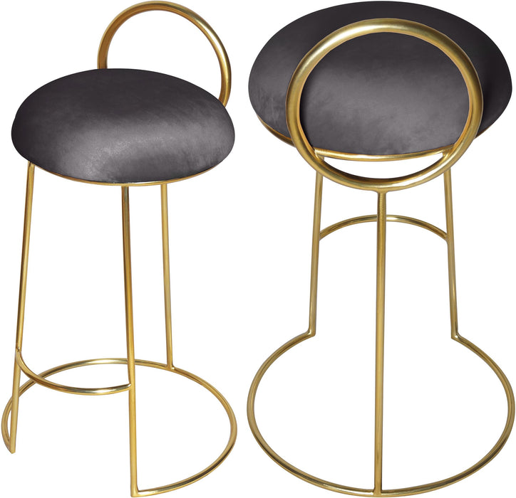Ring Grey Velvet Counter Stool - Furniture Stars (Chicago, IL)