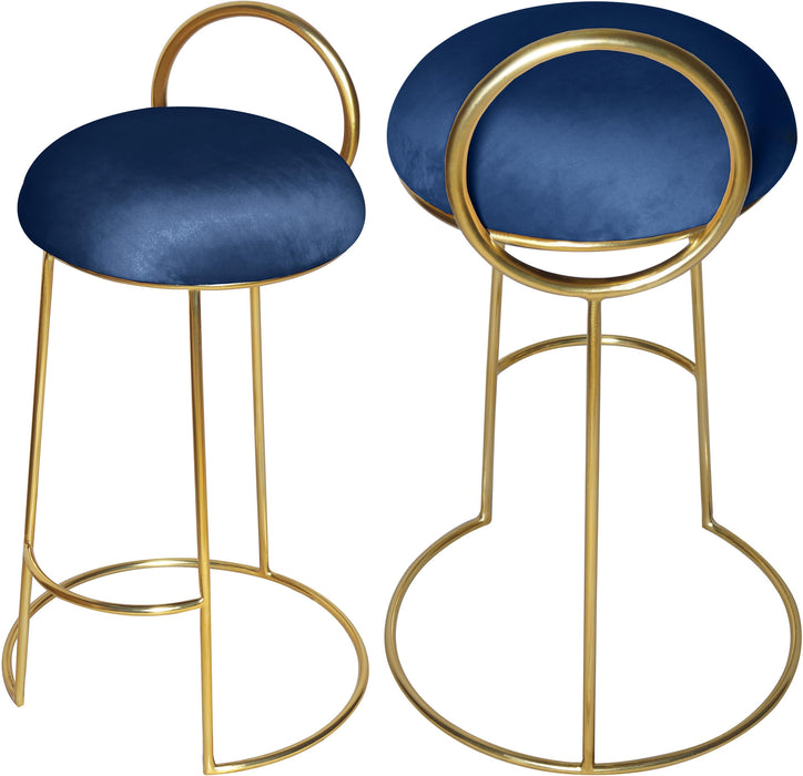 Ring Navy Velvet Counter Stool - Furniture Stars (Chicago, IL)