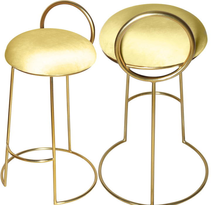 Ring Yellow Velvet Counter Stool - Furniture Stars (Chicago, IL)