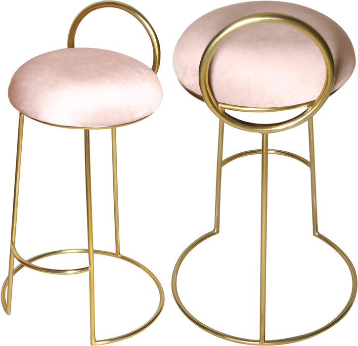 Ring Pink Velvet Counter Stool - Furniture Stars (Chicago, IL)