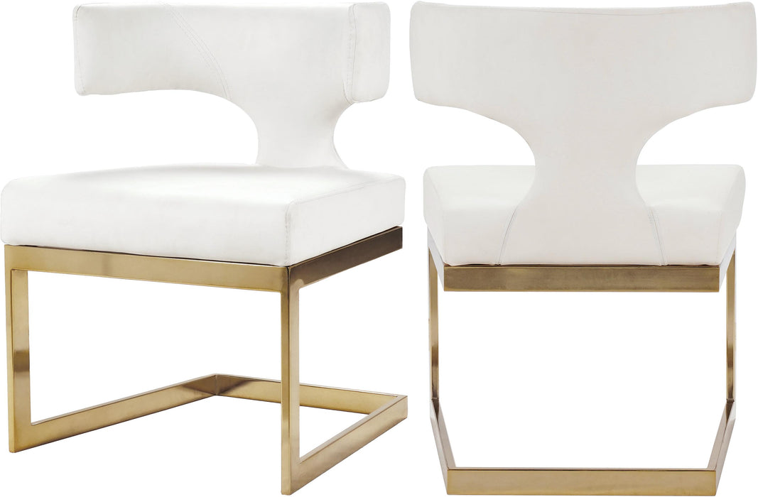 Alexandra White Faux Leather Dining Chair - Furniture Stars (Chicago, IL)