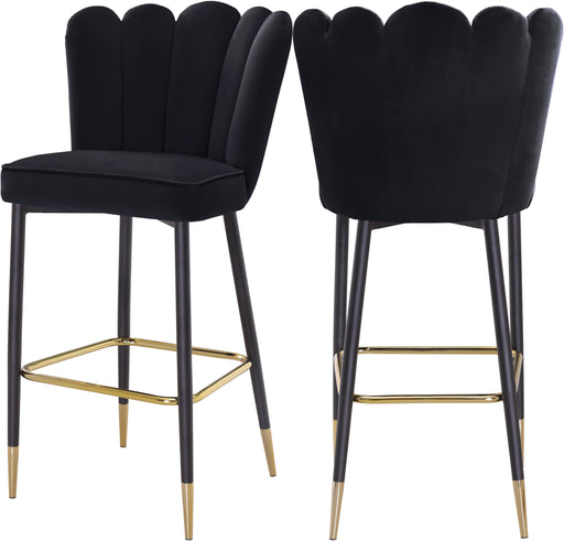 Lily Black Velvet Stool - Furniture Stars (Chicago, IL)