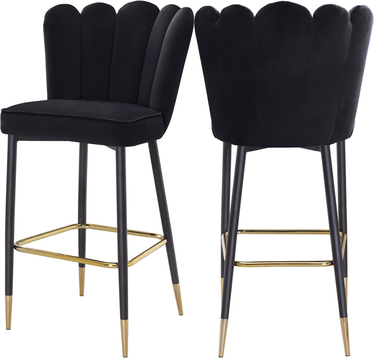 Lily Black Velvet Stool - Furniture Stars (Chicago, IL)