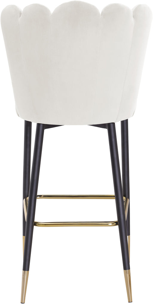 Lily Cream Velvet Stool - Furniture Stars (Chicago, IL)