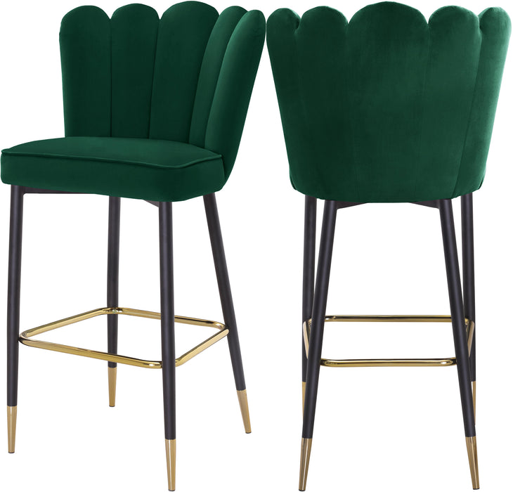Lily Green Velvet Stool - Furniture Stars (Chicago, IL)