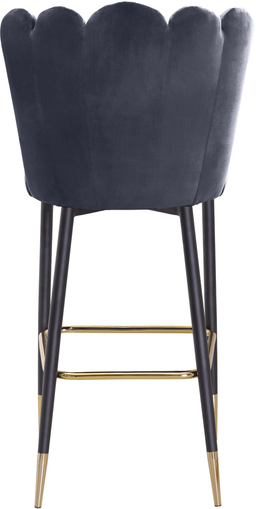 Lily Grey Velvet Stool - Furniture Stars (Chicago, IL)