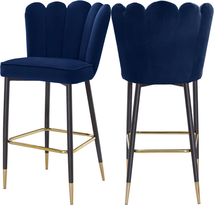 Lily Navy Velvet Stool - Furniture Stars (Chicago, IL)