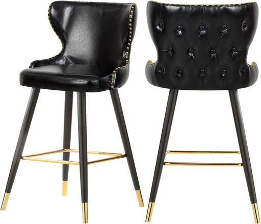Hendrix Black Faux Leather Counter/Bar Stool - Furniture Stars (Chicago, IL)