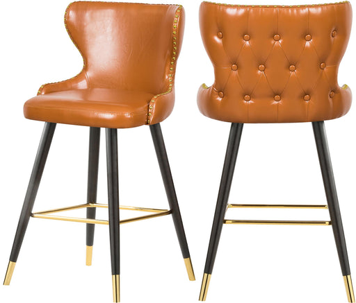 Hendrix Cognac Faux Leather Counter/Bar Stool - Furniture Stars (Chicago, IL)
