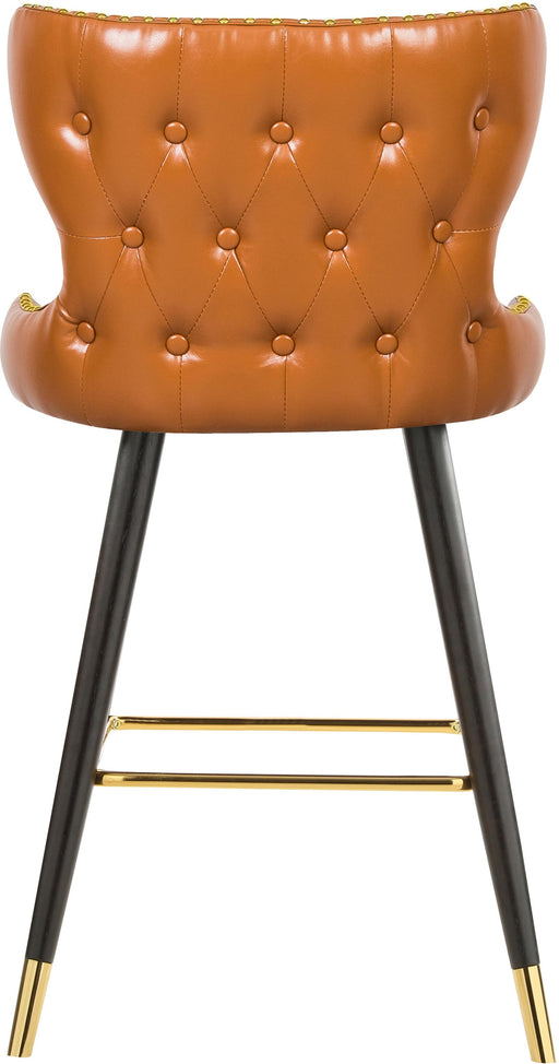 Hendrix Cognac Faux Leather Counter/Bar Stool - Furniture Stars (Chicago, IL)
