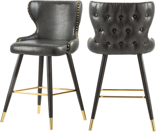 Hendrix Grey Faux Leather Counter/Bar Stool - Furniture Stars (Chicago, IL)