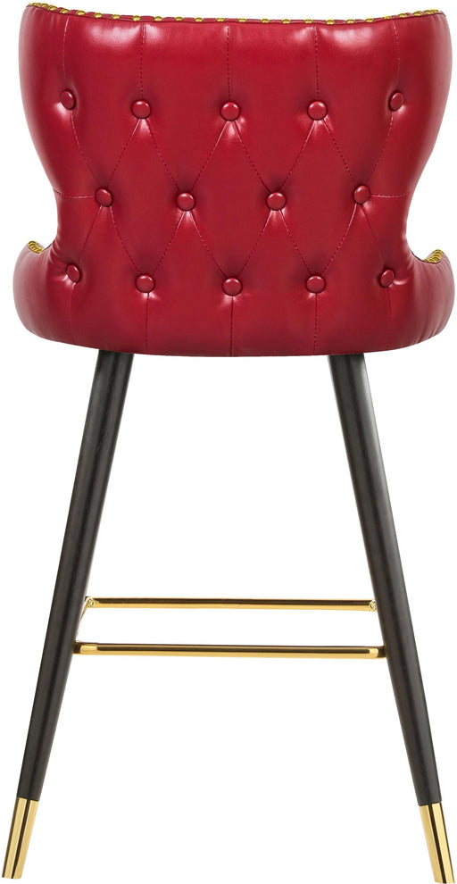 Hendrix Red Faux Leather Counter/Bar Stool - Furniture Stars (Chicago, IL)