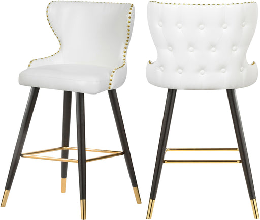 Hendrix White Faux Leather Counter/Bar Stool - Furniture Stars (Chicago, IL)