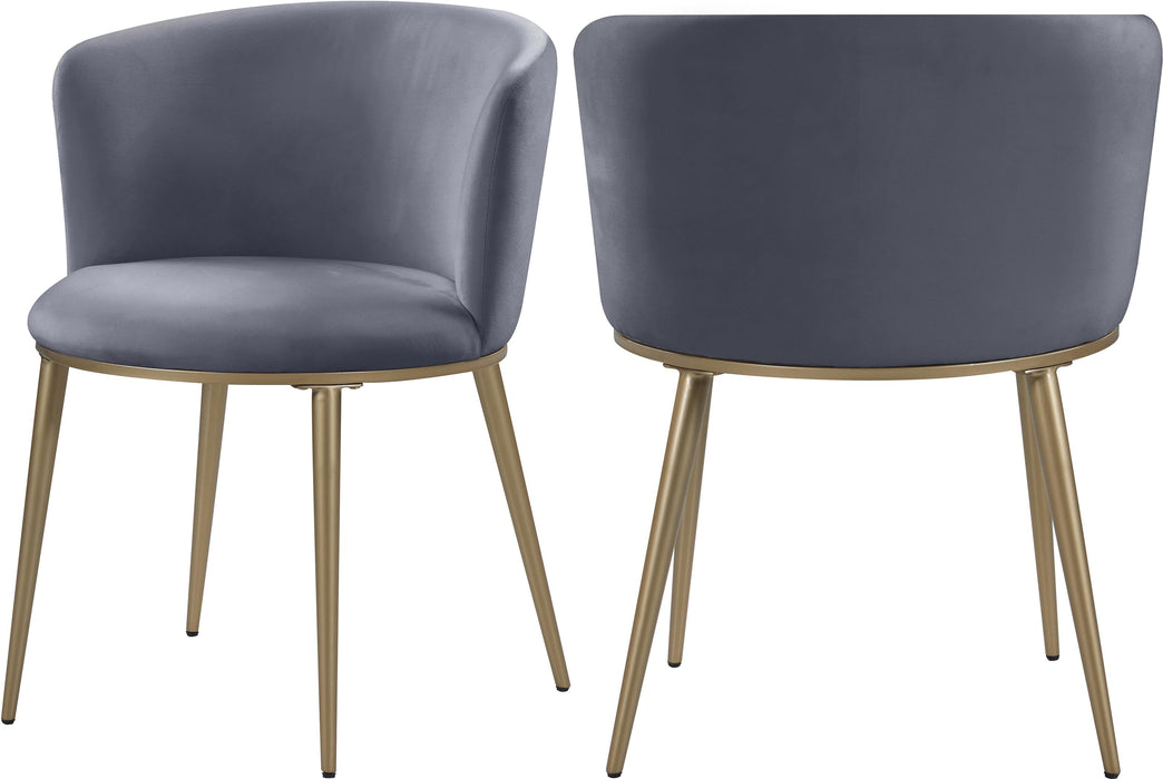 Skylar Grey Velvet Dining Chair - Furniture Stars (Chicago, IL)
