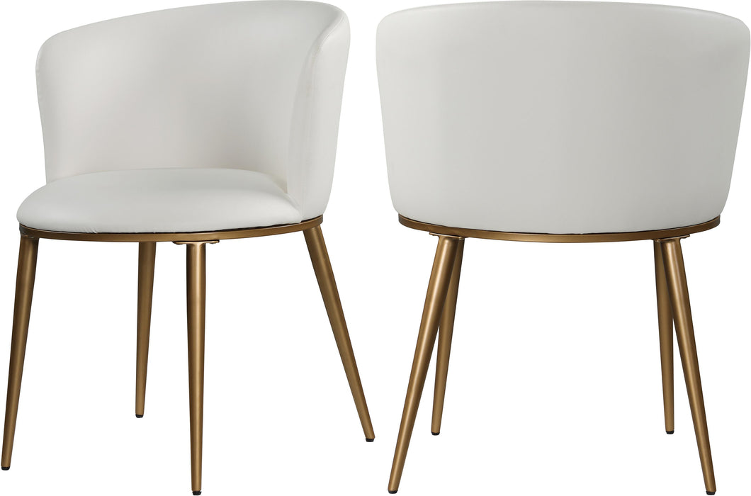 Skylar White Faux Leather Dining Chair - Furniture Stars (Chicago, IL)