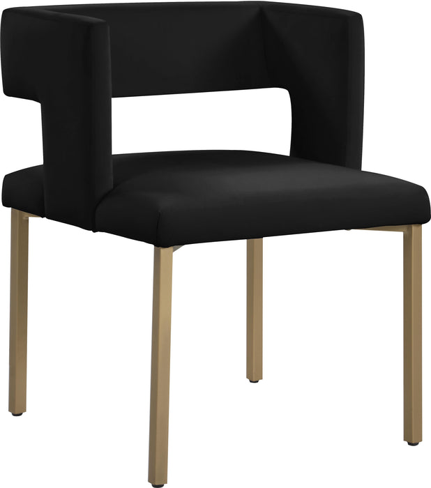 Caleb Black Velvet Dining Chair - Furniture Stars (Chicago, IL)