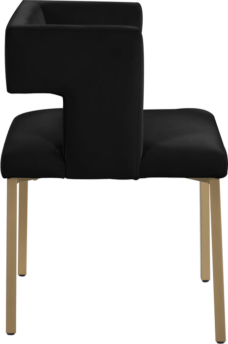 Caleb Black Velvet Dining Chair - Furniture Stars (Chicago, IL)