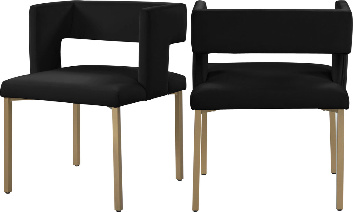 Caleb Black Velvet Dining Chair - Furniture Stars (Chicago, IL)