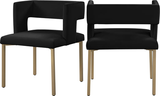 Caleb Black Velvet Dining Chair - Furniture Stars (Chicago, IL)