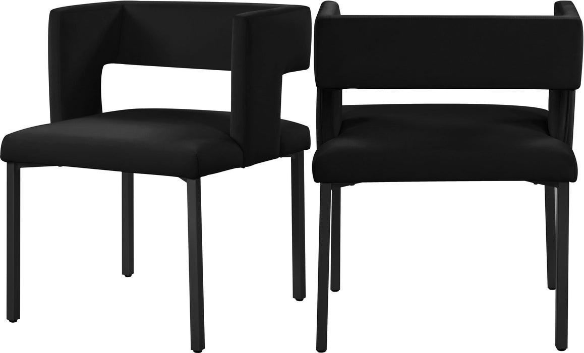 Caleb Black Velvet Dining Chair - Furniture Stars (Chicago, IL)