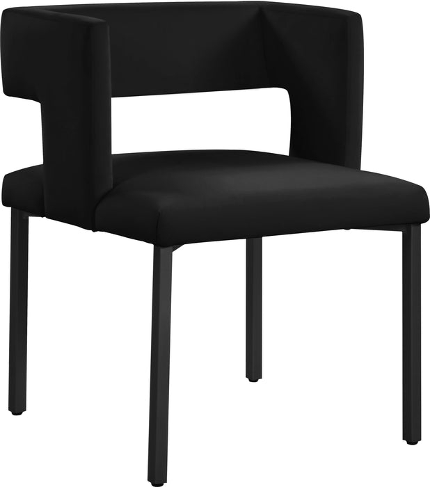 Caleb Black Velvet Dining Chair - Furniture Stars (Chicago, IL)