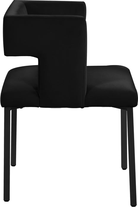 Caleb Black Velvet Dining Chair - Furniture Stars (Chicago, IL)
