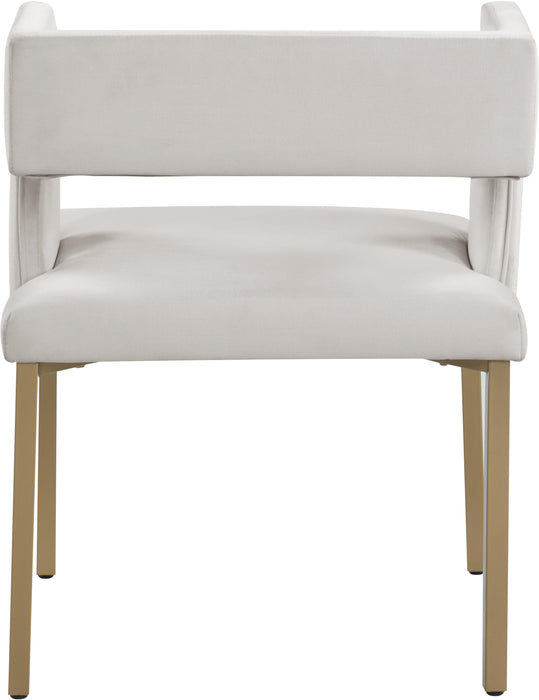 Caleb Cream Velvet Dining Chair - Furniture Stars (Chicago, IL)