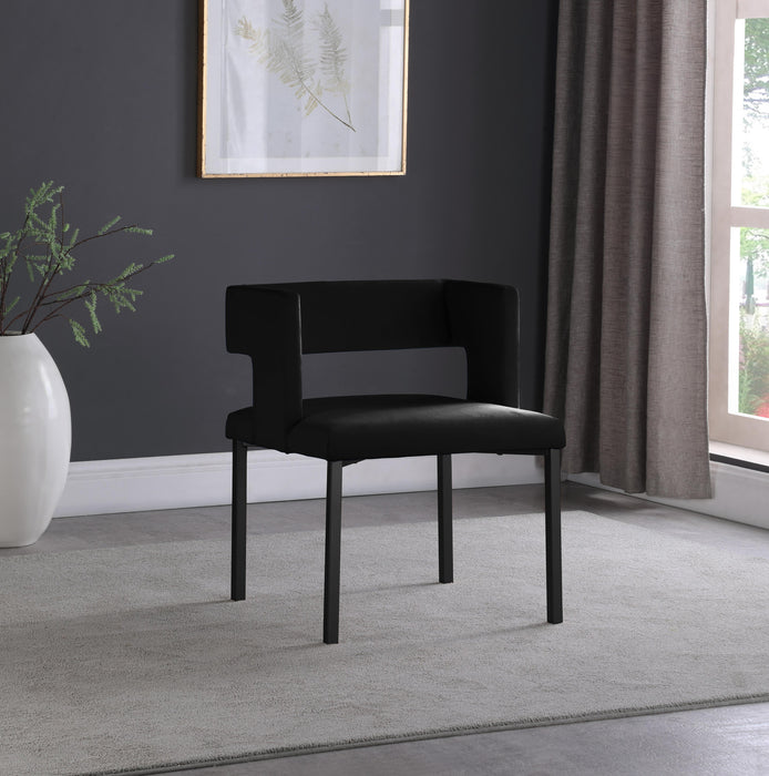 Caleb Black Velvet Dining Chair - Furniture Stars (Chicago, IL)