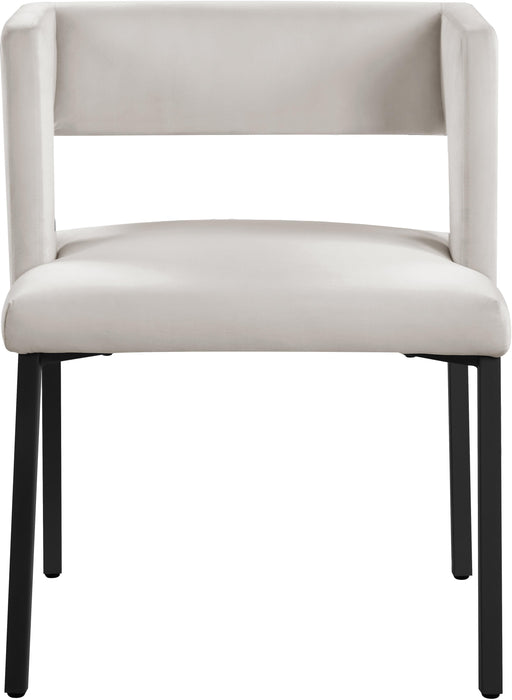 Caleb Cream Velvet Dining Chair - Furniture Stars (Chicago, IL)