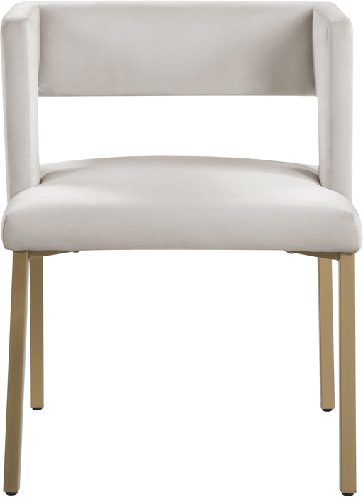 Caleb Cream Velvet Dining Chair - Furniture Stars (Chicago, IL)
