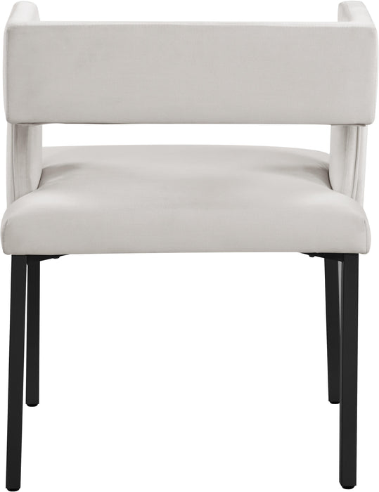Caleb Cream Velvet Dining Chair - Furniture Stars (Chicago, IL)