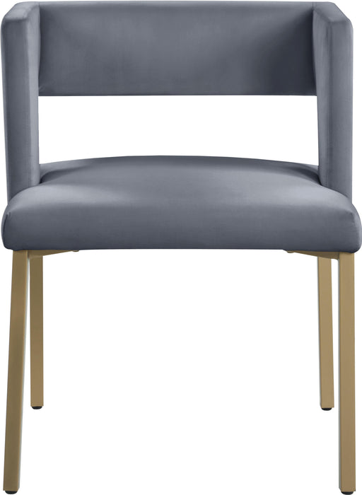 Caleb Grey Velvet Dining Chair - Furniture Stars (Chicago, IL)