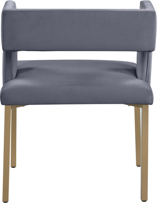 Caleb Grey Velvet Dining Chair - Furniture Stars (Chicago, IL)