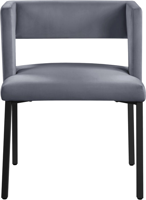 Caleb Grey Velvet Dining Chair - Furniture Stars (Chicago, IL)