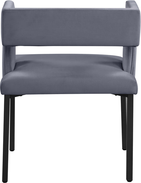 Caleb Grey Velvet Dining Chair - Furniture Stars (Chicago, IL)