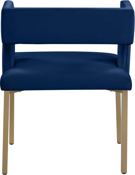 Caleb Navy Velvet Dining Chair - Furniture Stars (Chicago, IL)
