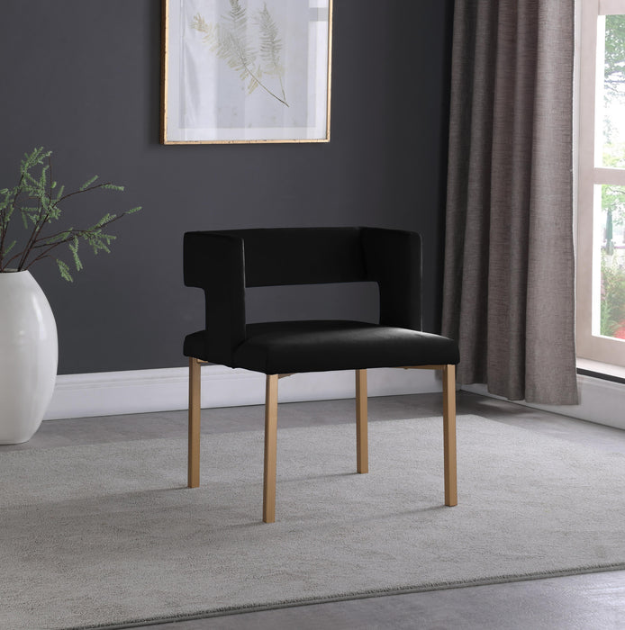 Caleb Black Velvet Dining Chair - Furniture Stars (Chicago, IL)