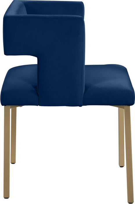 Caleb Navy Velvet Dining Chair - Furniture Stars (Chicago, IL)