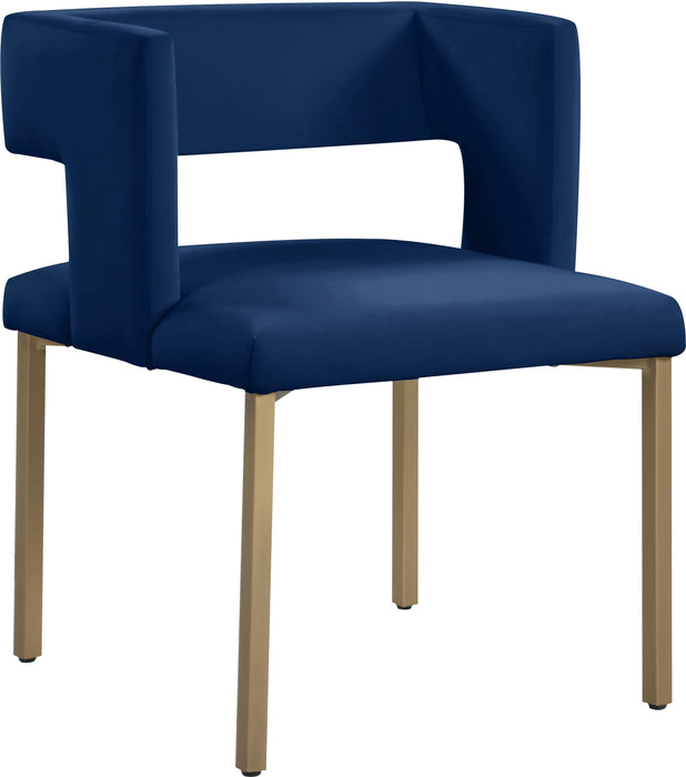 Caleb Navy Velvet Dining Chair - Furniture Stars (Chicago, IL)